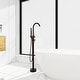 preview thumbnail 45 of 54, Freestanding Double Handle Clawfoot Tub Faucet - 8" x 47"