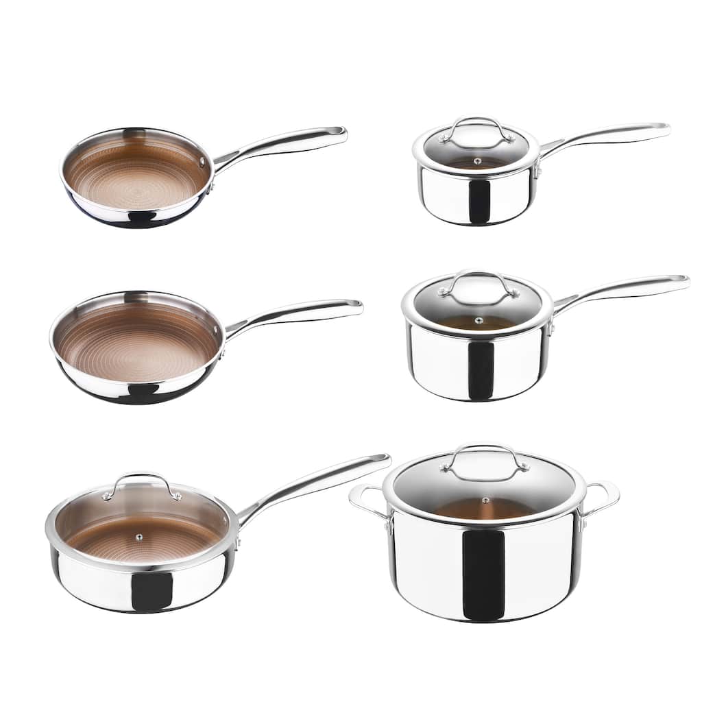 Giro by MasterPRO 10 Pc. Tri Ply Clad Cookware Pots and Pans Set