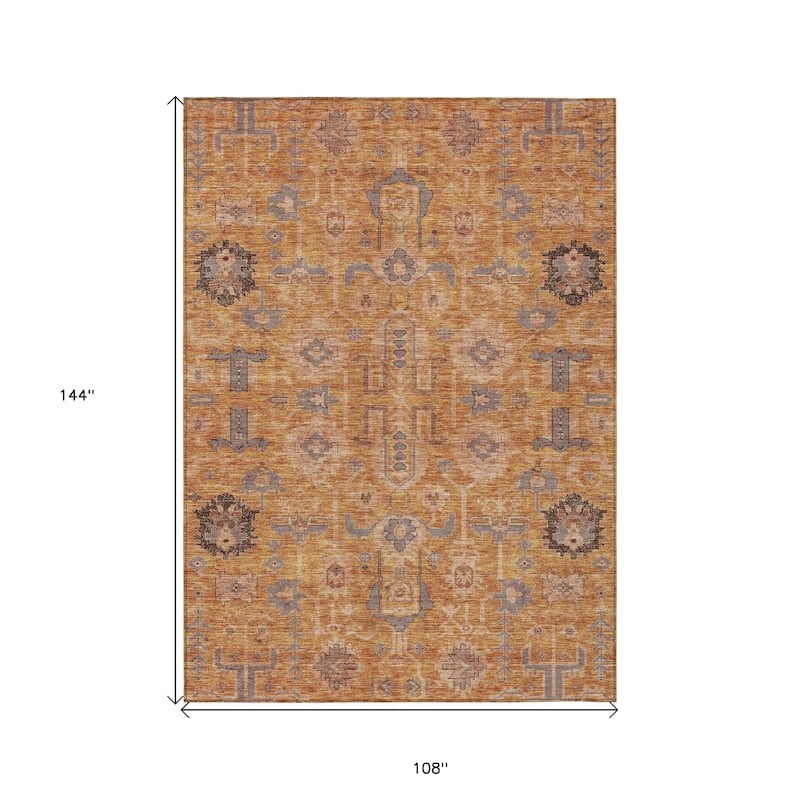 HomeRoots Oriental Traditional Rectangle Outdoor Rug