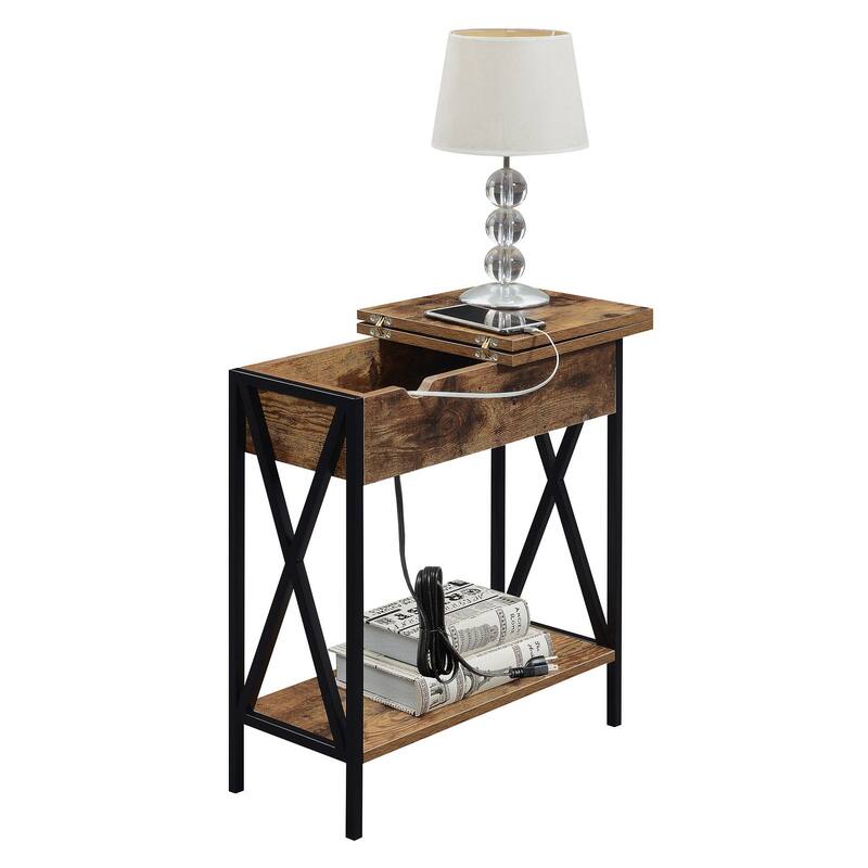 Carbon Loft Ehrlich Flip-top End Table with Charging Station