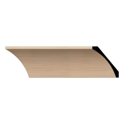 WM291: 4-in H x 3-1/2-in P x 5-1/4-in F x 96-in L Americraft Solid Hardwood Stain Grade Crown Moulding