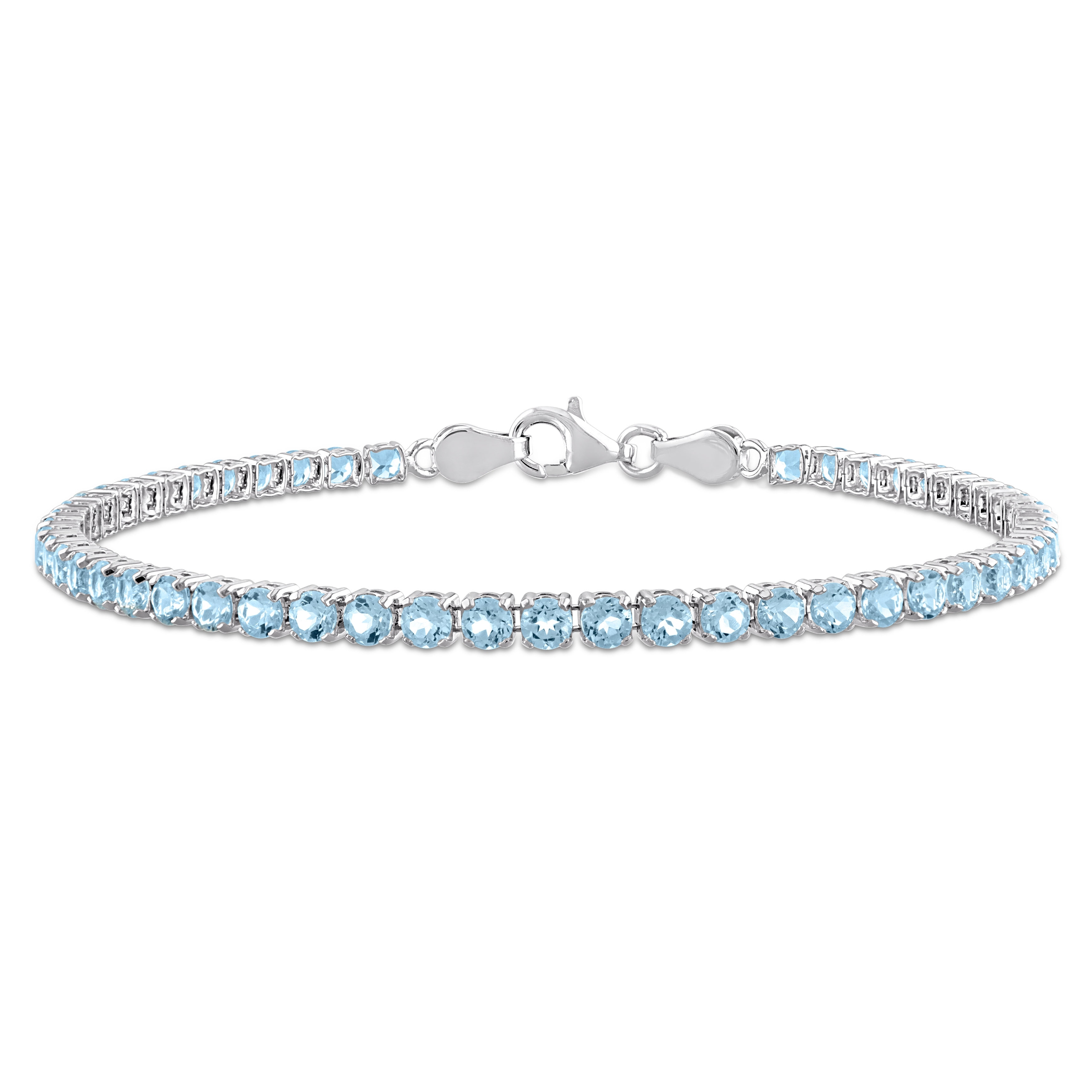 Miadora 6 1/8ct TGW Sky Blue Topaz Bracelet in Sterling Silver