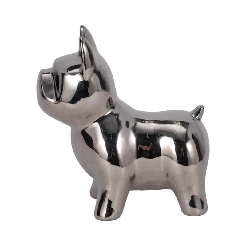 Sagebrook Home Frenchie Ceramic Dog Statue Sculpture