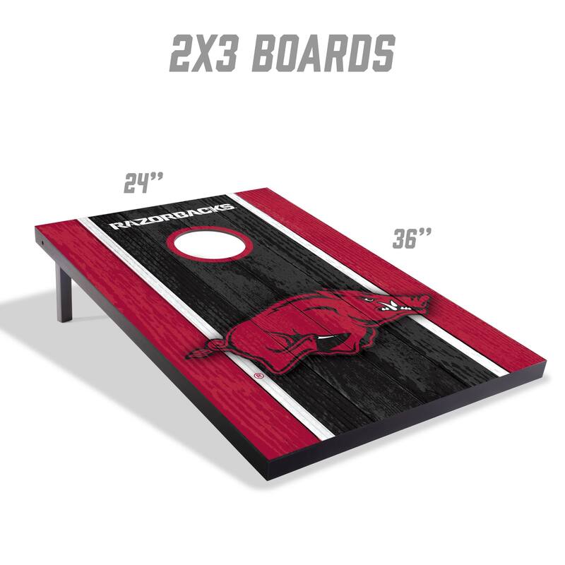 Arkansas Razorbacks NCAA Compact 2x3 Tailgate Cornhole Board Set