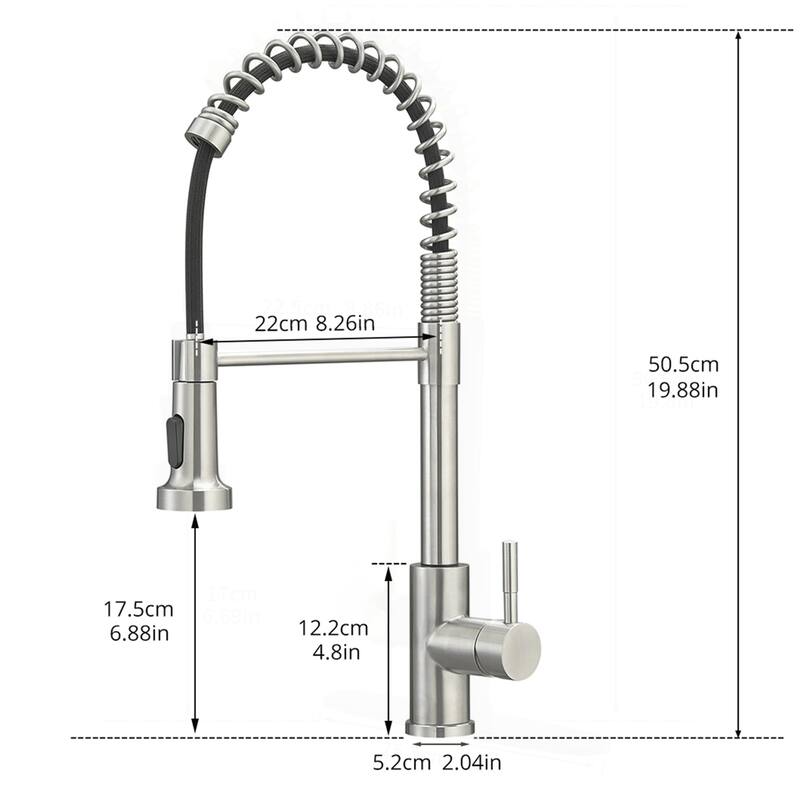 Commercial Kitchen Faucet with Pull Out Sprayer