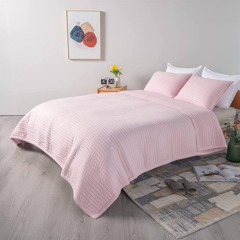 KASENTEX Quilt Set Soft Bedspread - Light Weight, Stone Washed, Down Alternative Fill, Machine Washable