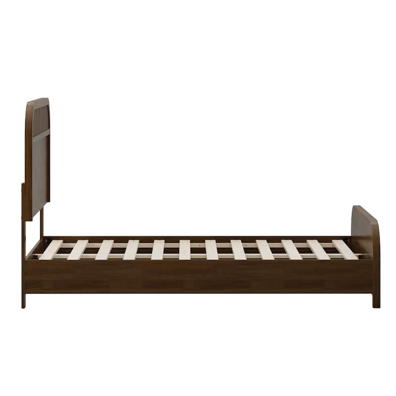 Christopher Knight Home - Modern Wood Platform Bed Frame with Headboard and Wooden Slats Support - No Box Spring Needed