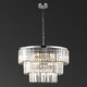 preview thumbnail 5 of 24, SAFAVIEH Couture Karissa 24-Inch Crystal 10-Light Tier Chandelier - 24" W x 24" D x 21 / 69" H