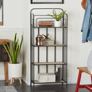 Black Iron Modern Bakers Rack - 24 x 12 x 51 - Bed Bath & Beyond - 34325129
