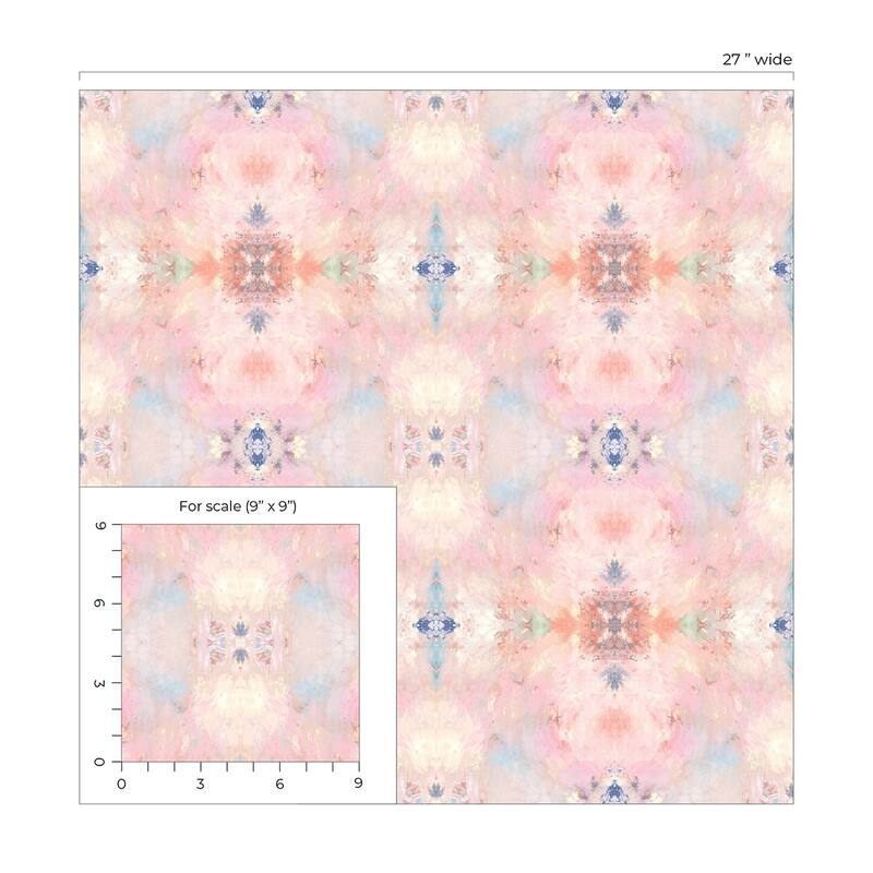 Daisy Bennett Designs Kaleidoscope Nonwoven Unpasted Wallpaper