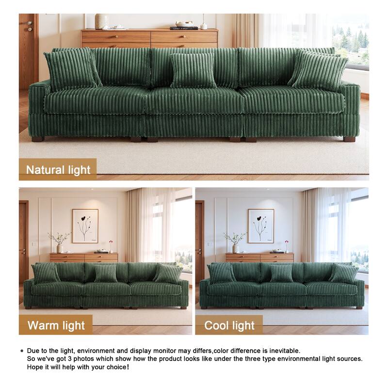 Modular Sectional Sofa Set with Adjustable Headrests and Ottomans