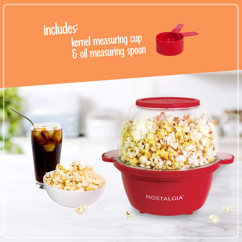 Nostalgia 2 QT Stainless Steel Stirring Popcorn Popper