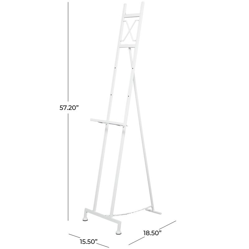 Metal Tall Adjustable 3 Tier Display Easel with Chain Support - Gold, White or Black - Roche River Decor