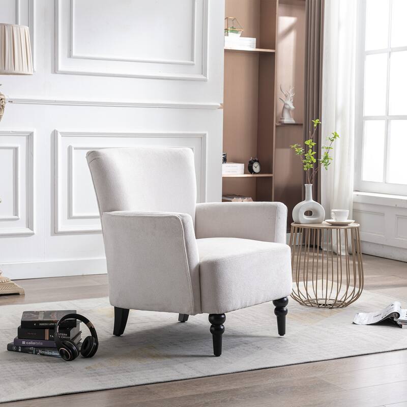 GEITIN Modern Accent Sofa Arm Chair with Wood Legs - BEIGE