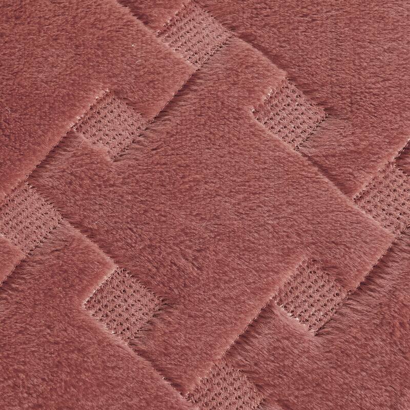 FauxFur Quilted Tatami 4-piece Bedspread Set