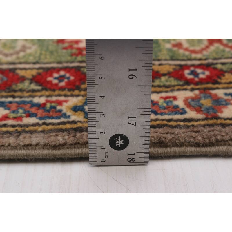 ECARPETGALLERY Hand-knotted Uzbek Ghazni Taupe Wool Rug - 3'3 x 4'10