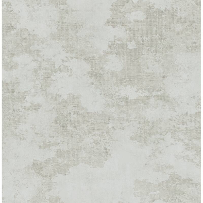 Seabrook Designs Glisten Texture Faux Unpasted Wallpaper - 20.5 in. W x 33 ft. L - Metallic Silver and Ivory
