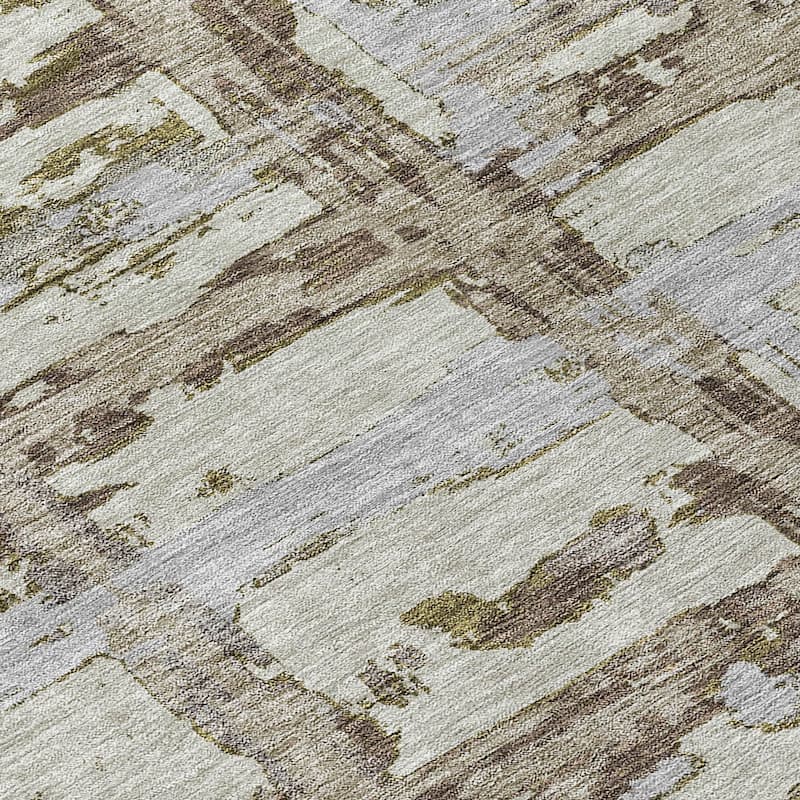 Machine Washable Indoor/ Outdoor Chantille Abstract Contemporary Rug