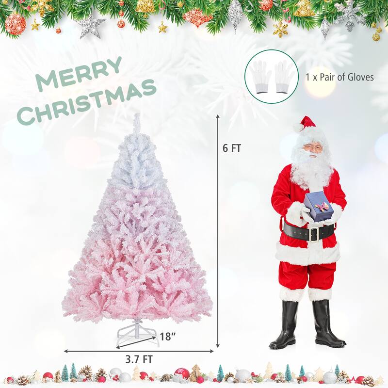 Costway 5/6/7/8 FT Artificial Christmas Tree with 456/820/1264/1774 - See Details