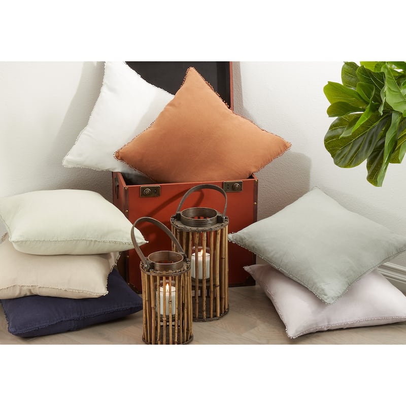 Pom Pom Design Throw Pillow