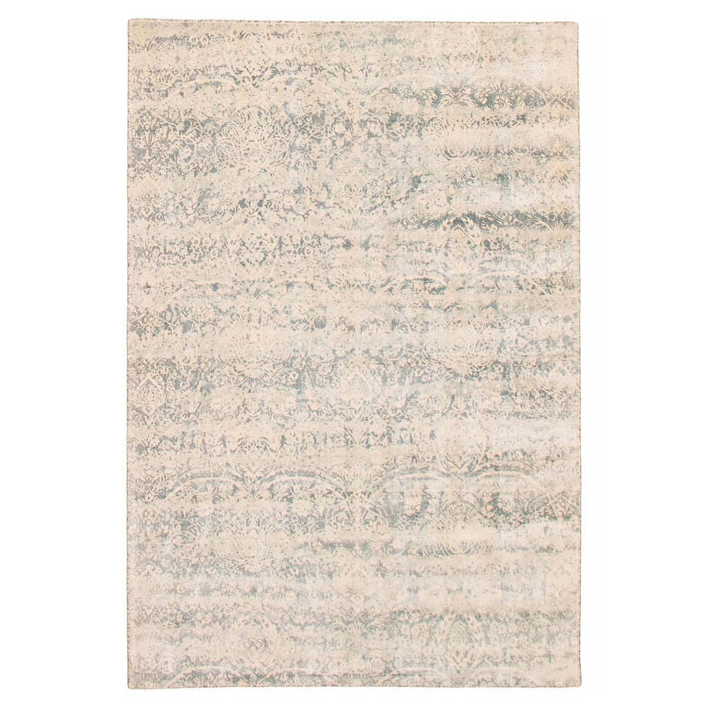 ECARPETGALLERY Hand Loomed Galleria Ivory Viscose Rug - 5'1 x 7'6
