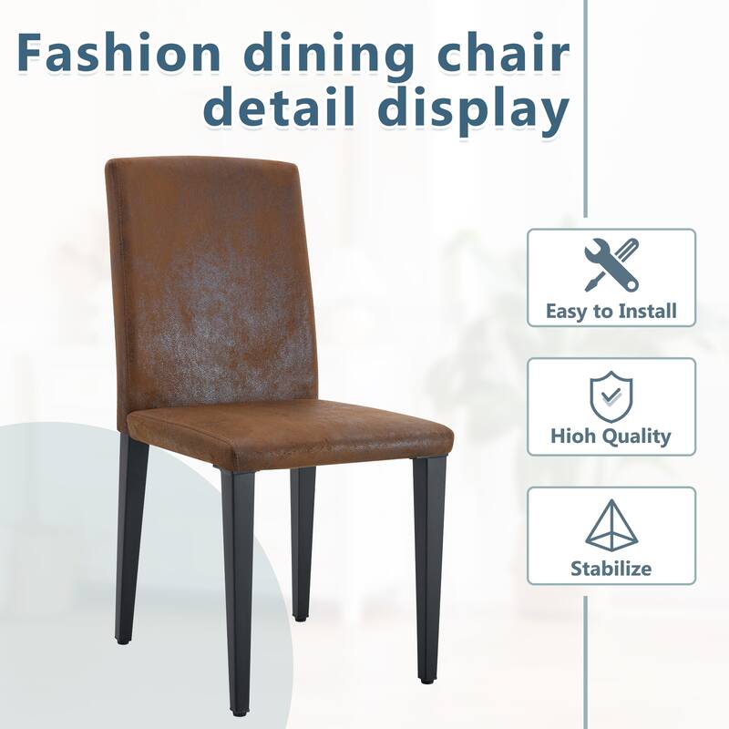 Set Of 4, Technology Fabric Dining Chairs, Simple And Versatile, Comfortable And Accompanied