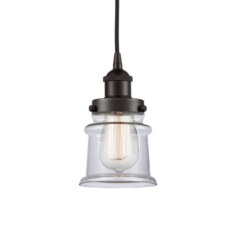 Innovations Lighting 616-1PH-9-5 Canton Pendant Canton 5" Wide Mini - Oil Rubbed Bronze / Clear
