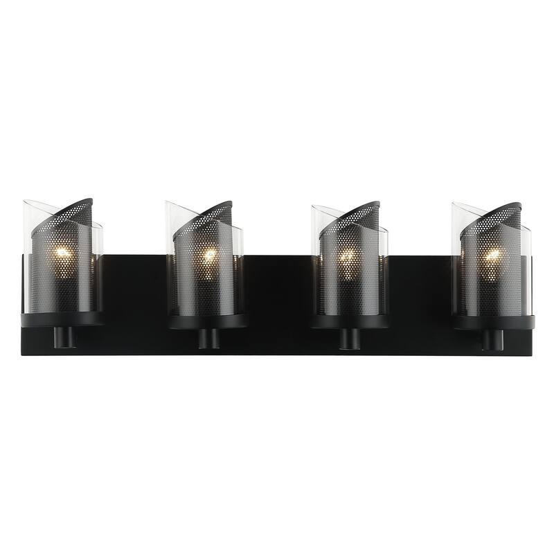 Varaluz So Inclined 4-Light Glass and Mesh Bathroom Vanity Light