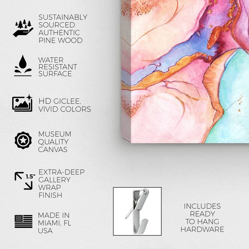 Wynwood Studio Abstract A fresh start Purple and Dark Yellow Modern & Contemporary Wall Art Canvas Print