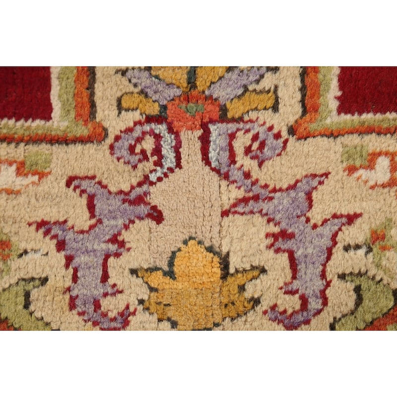 Vegetable Dye Geometric Anatolian Turkish Area Rug Wool Handmade - 3'7" x 6'6"