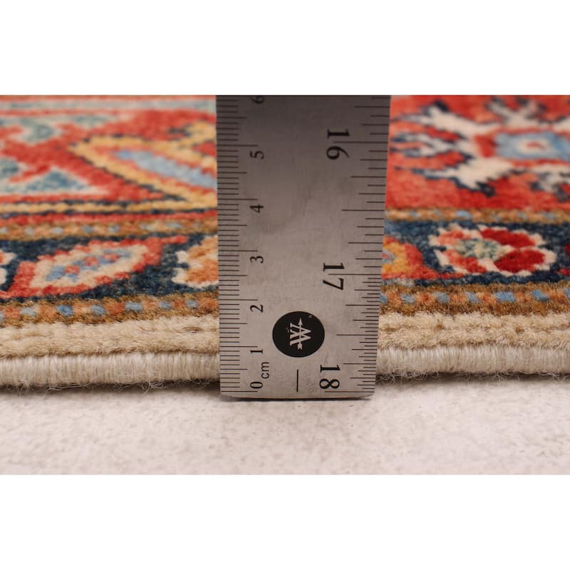 ECARPETGALLERY Hand-knotted Uzbek Ghazni Ivory Wool Rug - 3'11 x 5'9