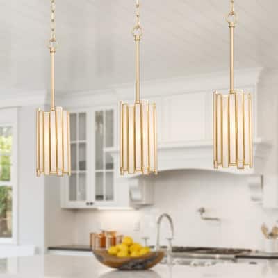 Tifany Modern Gold 1-Light Mini Kitchen Pendant Lighting for Dining Room - 4.3'' D x 8.5'' H