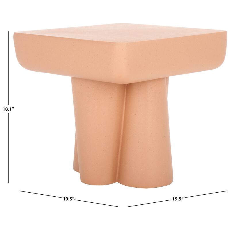 SAFAVIEH Leeza Accent Table (Fully Assembled) - 19"W x 19"D x 18"H