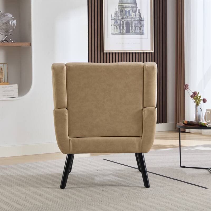Modern Ergonomics Accent Chair with Black Legs