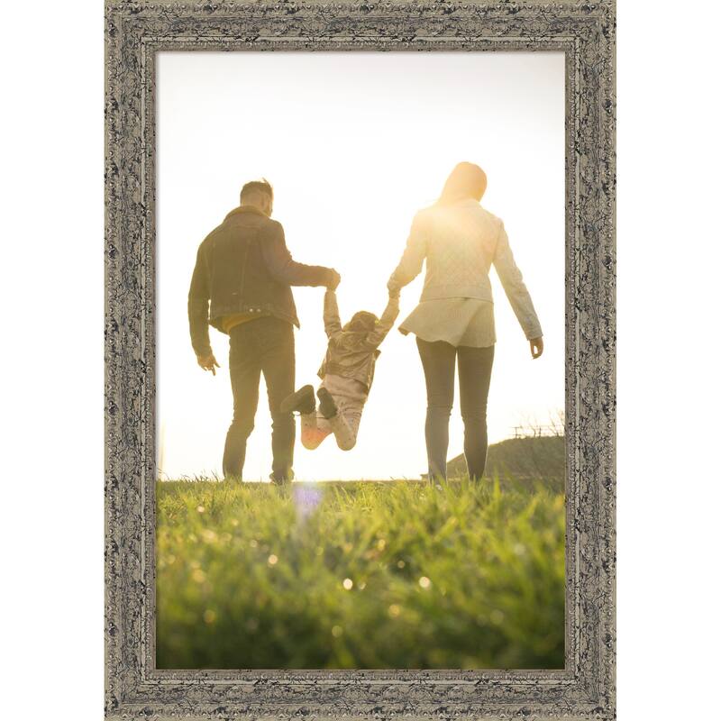 Attic Aged Picture Frame, Photo Frame - 24x36 - Attic Aged Silver