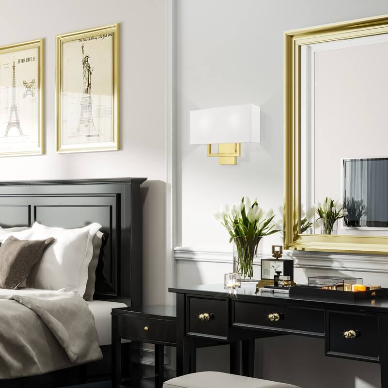 Livex Lighting 2-light Polished Brass Wall Sconce, 50991-02 - 16" W X 12" H X 3.875" EXT