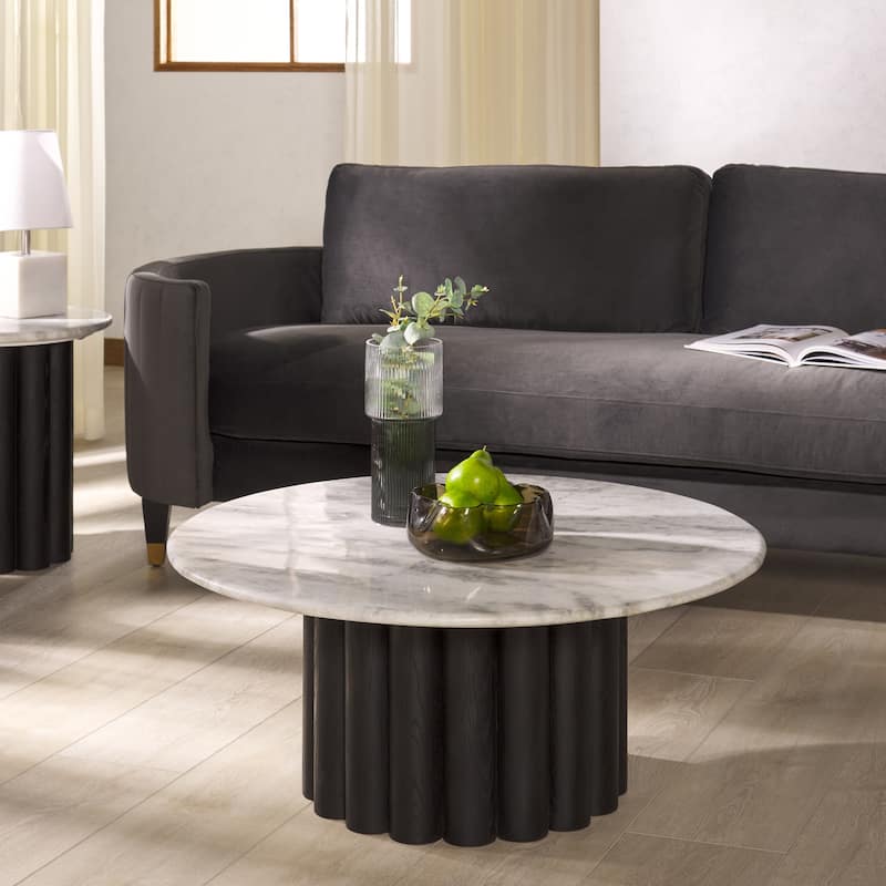 SAFAVIEH Couture Roxiella Marble Coffee Table - 35"W x 35"D x 35"H