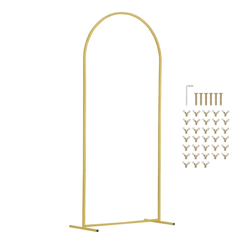 Set of 3 Metal Backdrop Stand Arch with Case Connection Ideal Decoration for Wedding Party or Any Special Celebrations - 6ft,5ft,4ft