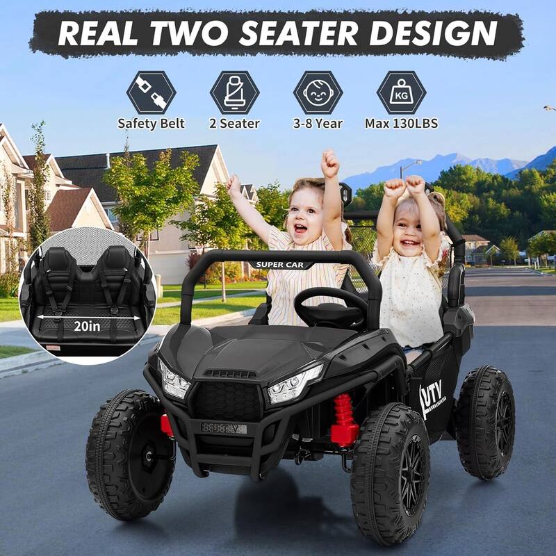 24V 2-Seater Kids UTV Ride-On Car Toy with Parent Remote Control for Kids Best Gifts