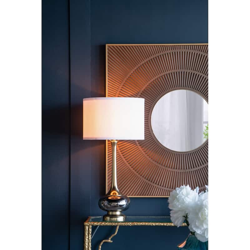 D15x29" Table Lamp with Glass Drum (Lamp Shade Assembly Required)
