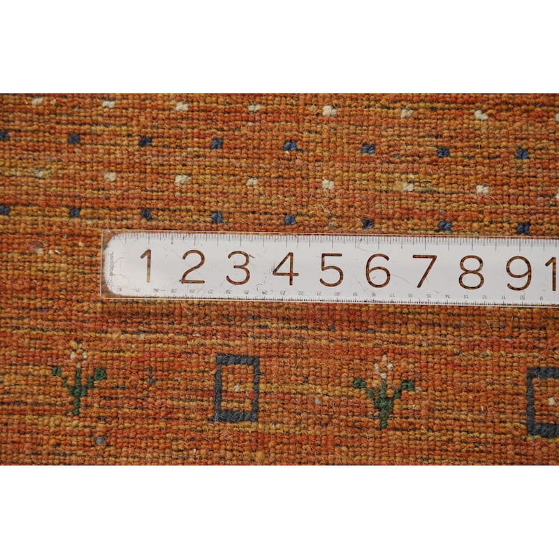 Hand Knotted Oriental 100% Wool Carpet Tribal Tribal Oranges & Rust Gabbeh Area Rug - 7' 8'' X 4' 11''