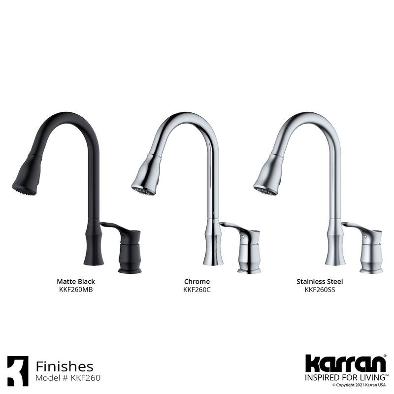 Karran Hillwood Single-Handle Pull-Down Sprayer Kitchen Faucet