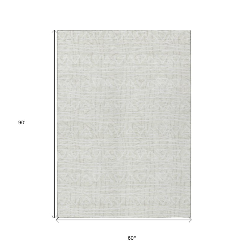 HomeRoots Geometric Transitional Rectangle Outdoor Rug