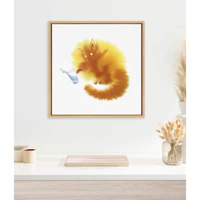 Kate and Laurel Sylvie Not Again Framed Canvas by Faryn Hughes