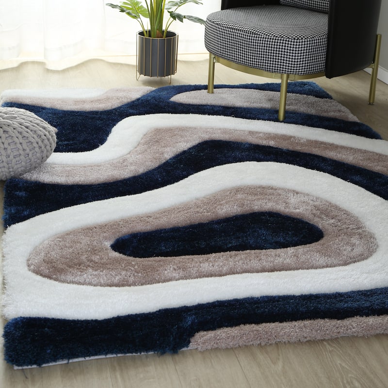 Mateos Shag Abstract Designed Area Rug
