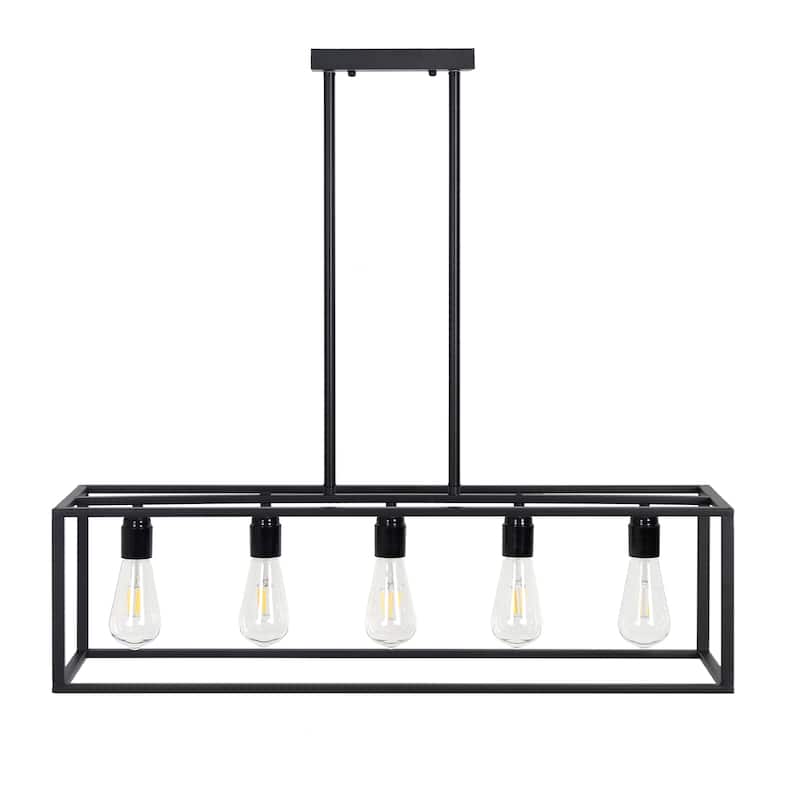 Vintage Chandelier Ceiling Lamp Kitchen Island Hanging Pendant Lights - 31.5 L x 8.66 W x 30.12 H inch