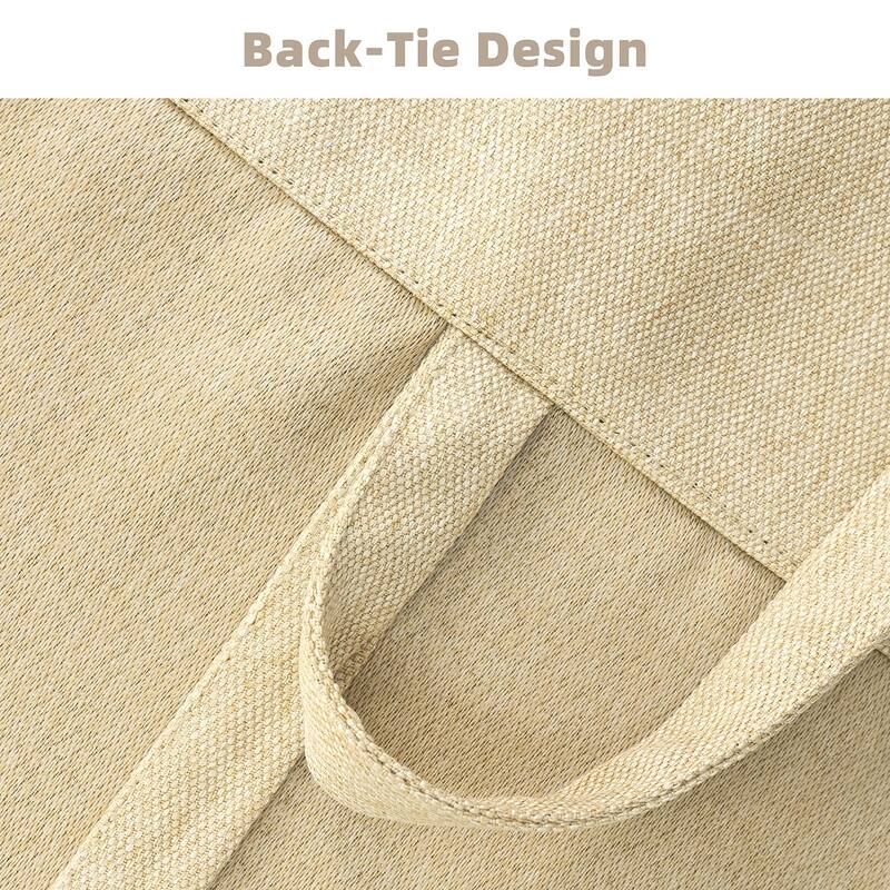 DriftAway Faux Linen Textured Solid Color Blackout Tie Up Curtain for Kitchen Adjustable Balloon Rod Pocket Window Curtains