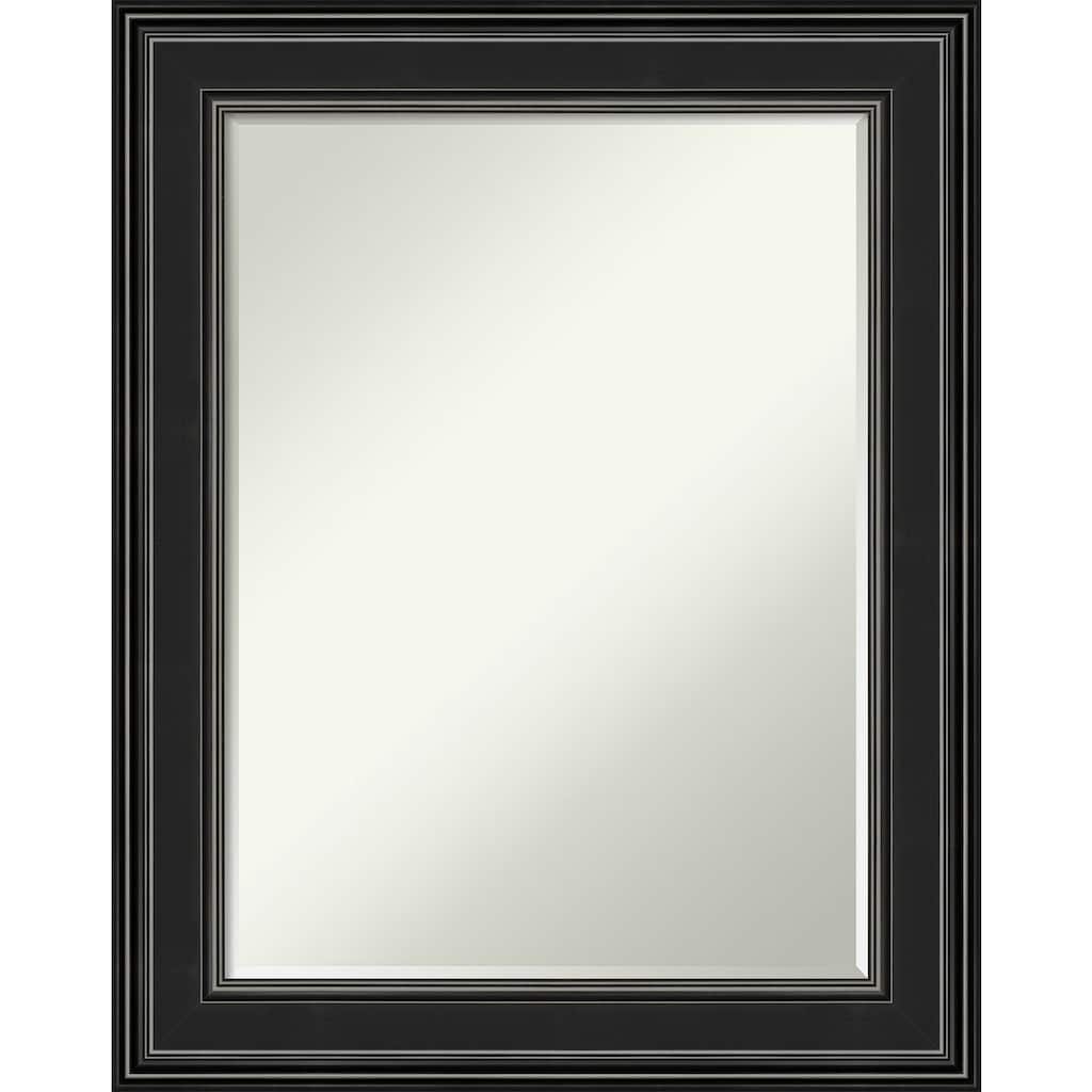 Petite Bevel Wall Mirror - Ridge Black Frame - 24 x 30 in