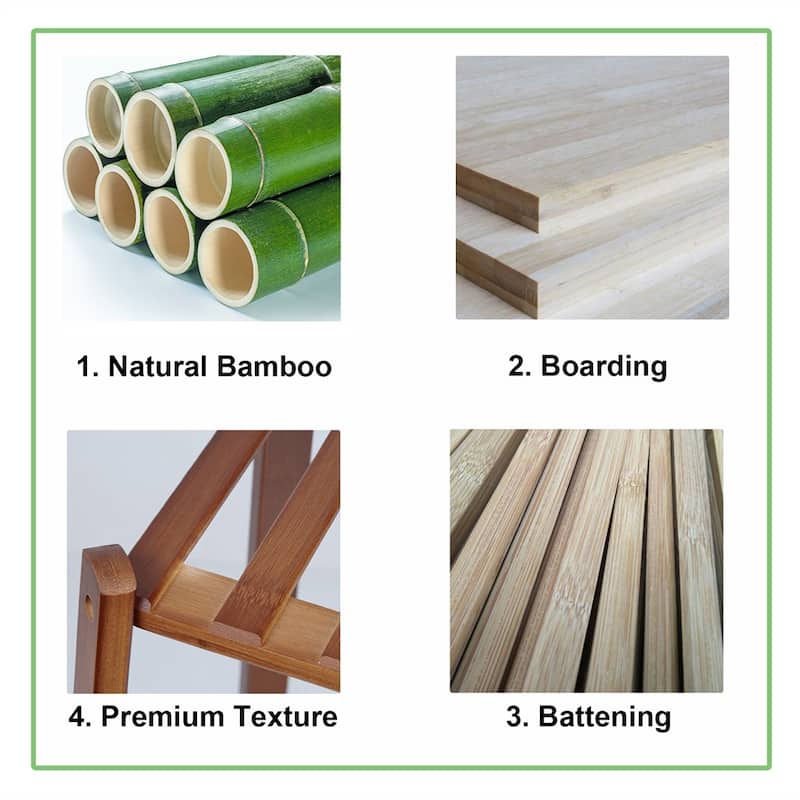 4 Tier Potted Bamboo Flowers Stand Corner Plant Shelf
