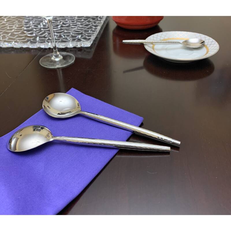 VIBHSA Stainless Steel Tablespoons Set of 6 Piecces